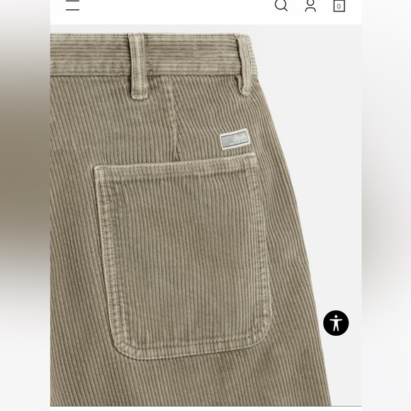 Zara size 31 TAPERED CORDUROY PANTS - Picture 9 of 9